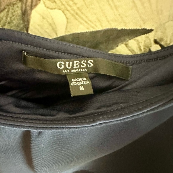 Guess Navy Blue Off-Shoulder Ruffled Dress EUC - Picture 2 of 6